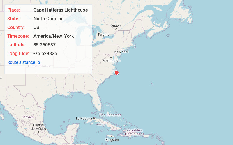 Map of Cape Hatteras Lighthouse