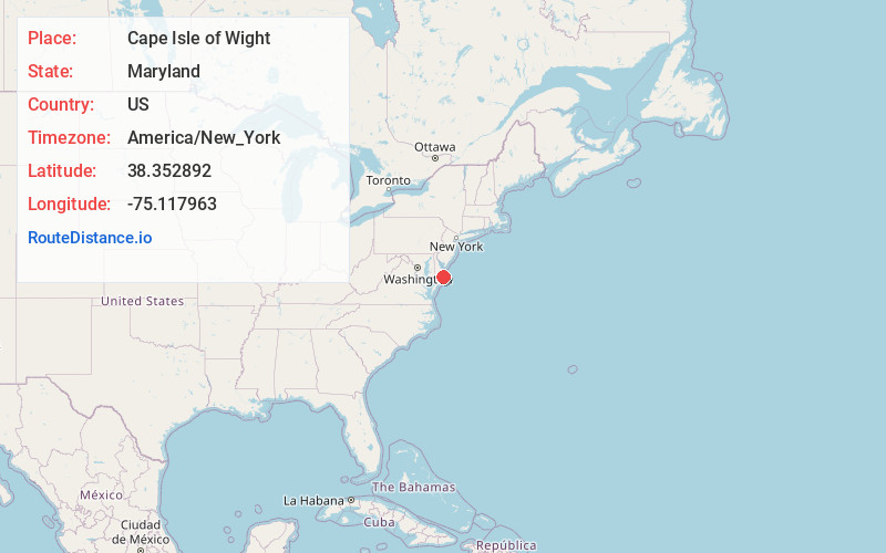 Map of Cape Isle of Wight