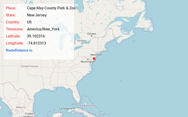 Map of Cape May County Park & Zoo