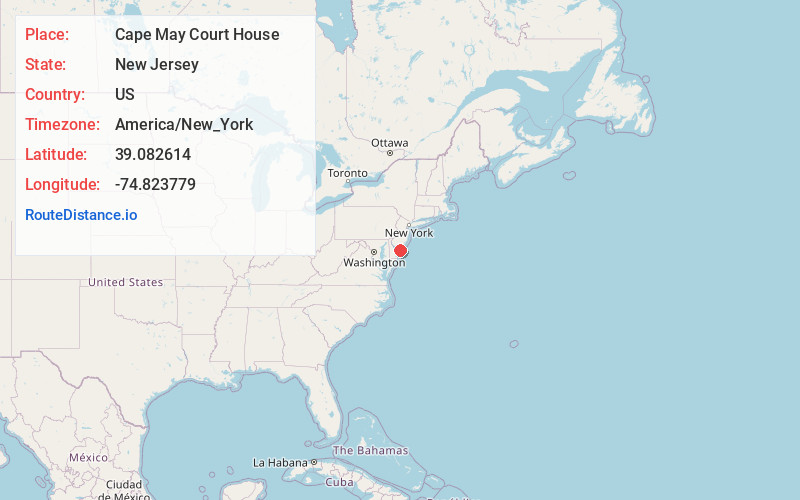 Map of Cape May Court House