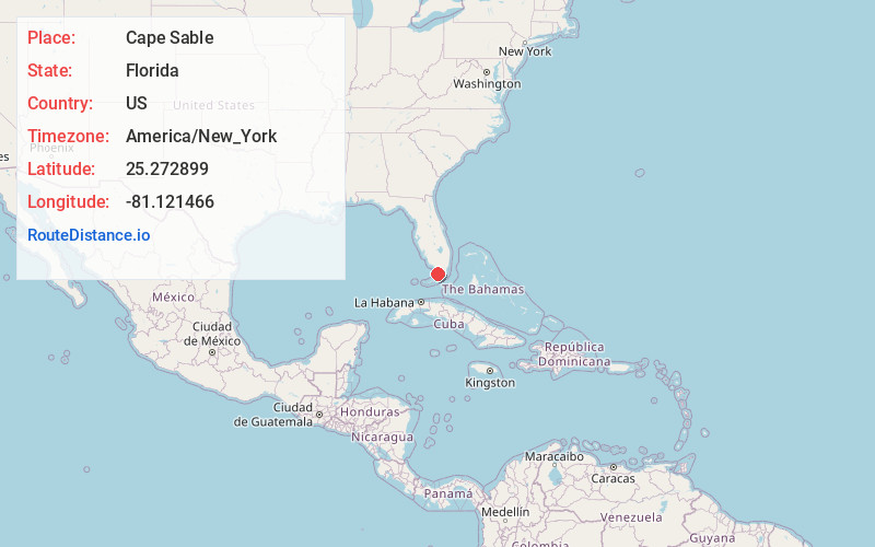 Map of Cape Sable