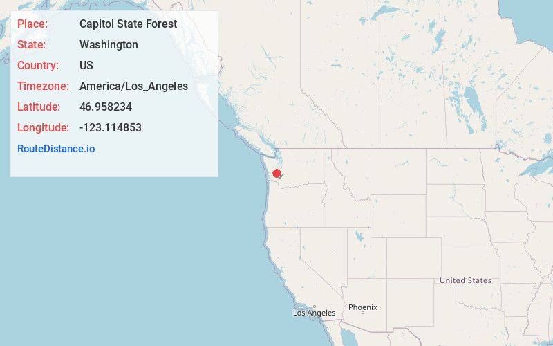 Map of Capitol State Forest
