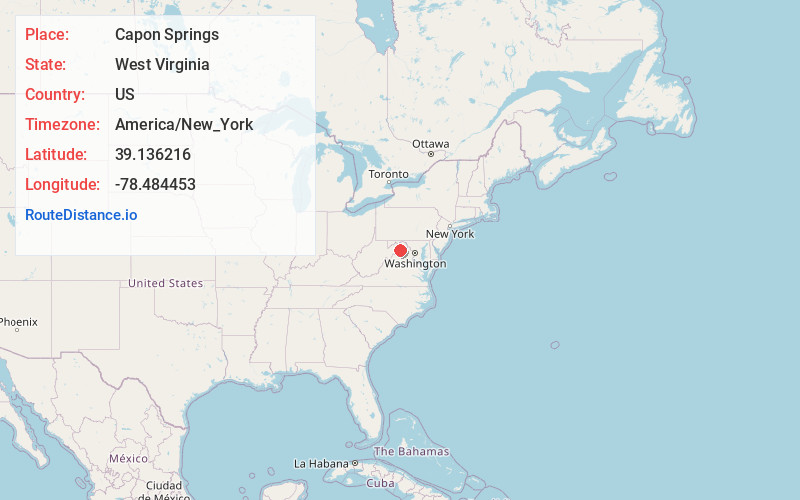 Map of Capon Springs