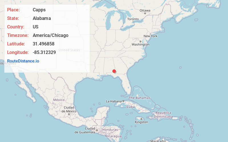 Map of Capps