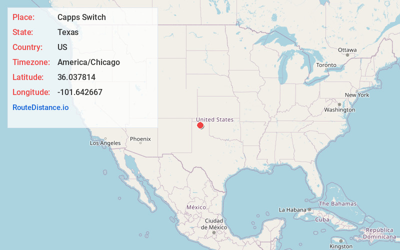 Map of Capps Switch