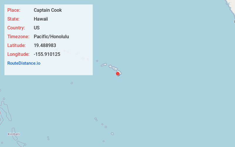 Map of Captain Cook