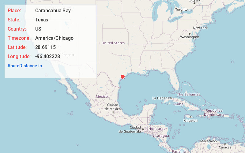 Map of Carancahua Bay