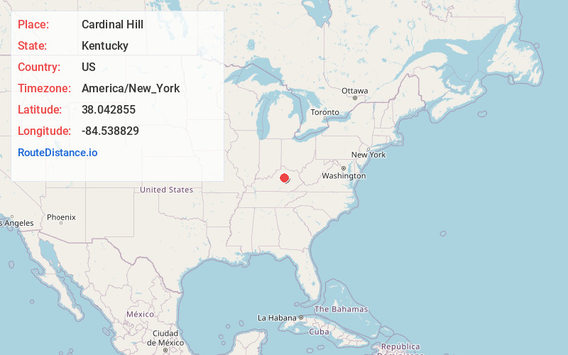Map of Cardinal Hill