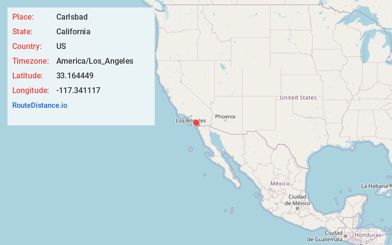 Map of Carlsbad