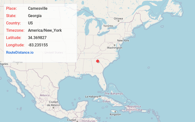Map of Carnesville