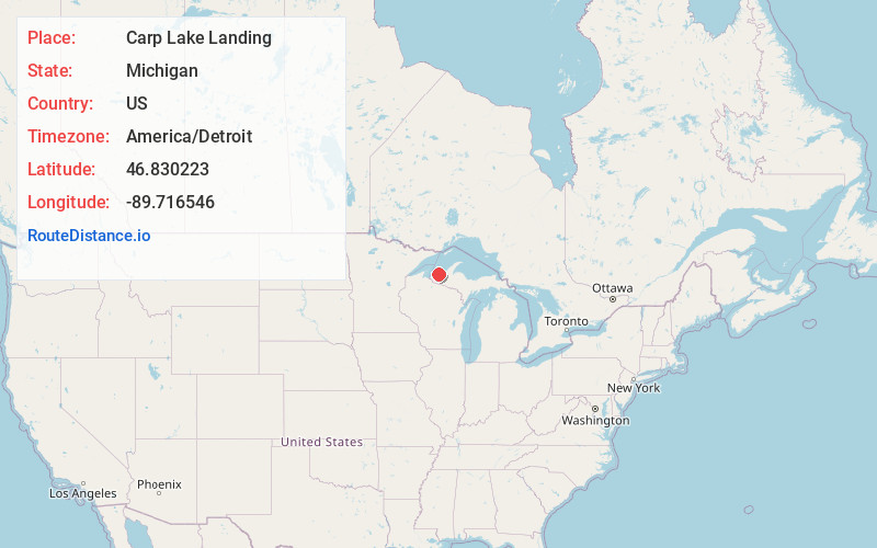 Map of Carp Lake Landing
