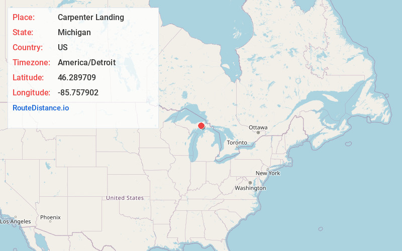 Map of Carpenter Landing