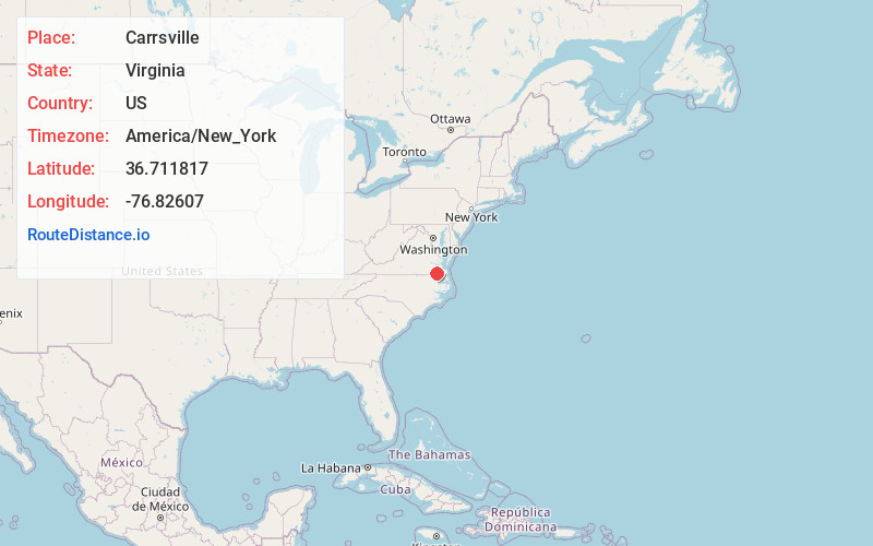 Map of Carrsville