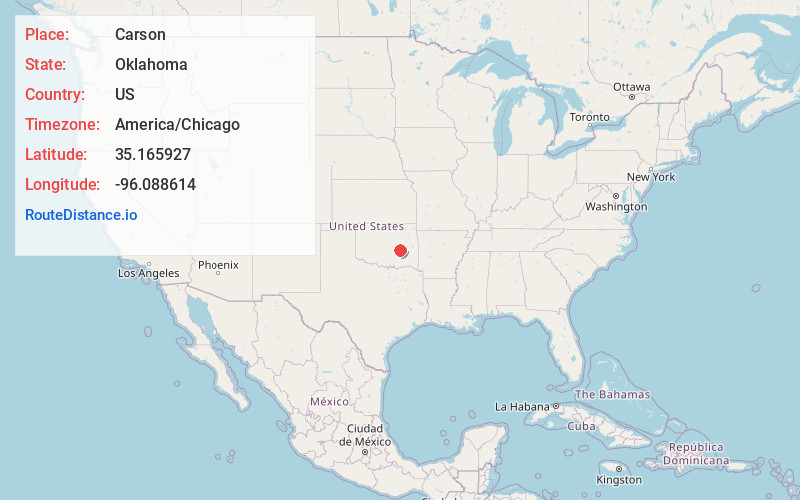 Map of Carson