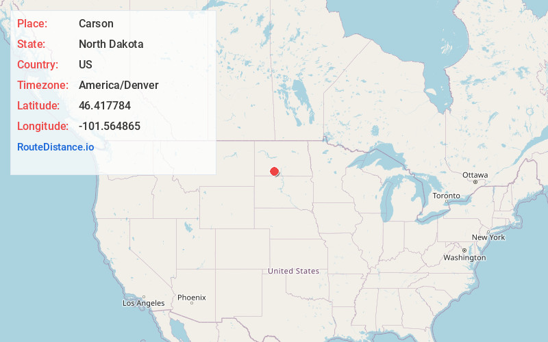 Map of Carson