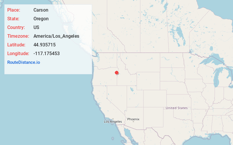 Map of Carson