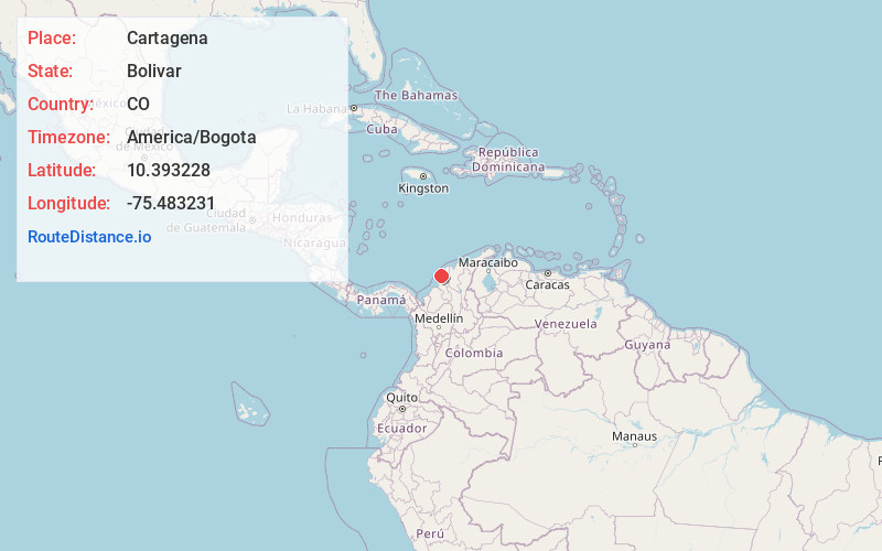 Map of Cartagena