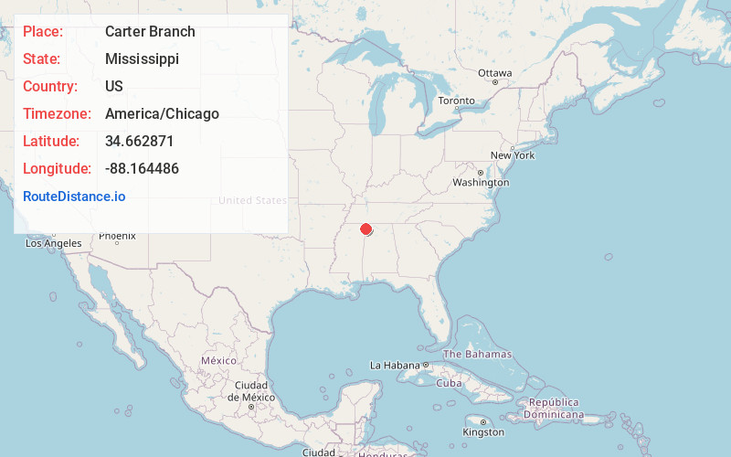 Map of Carter Branch