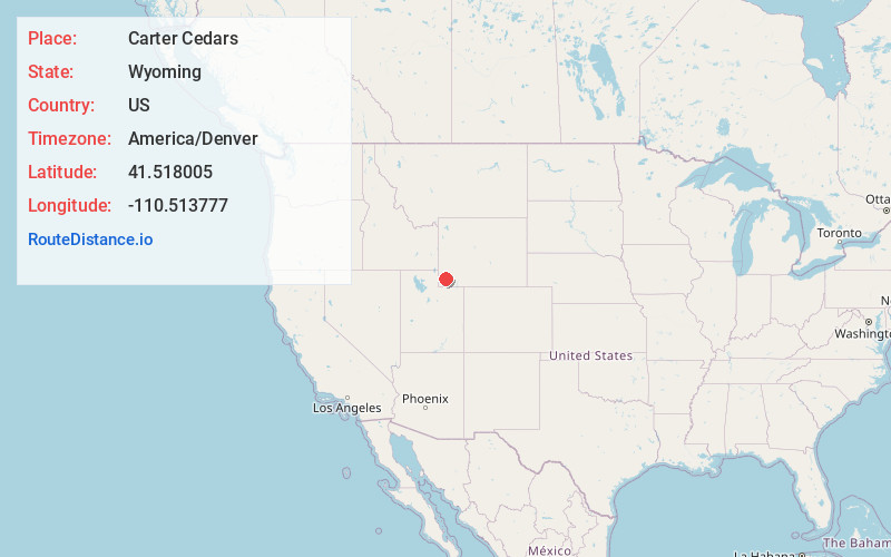Map of Carter Cedars