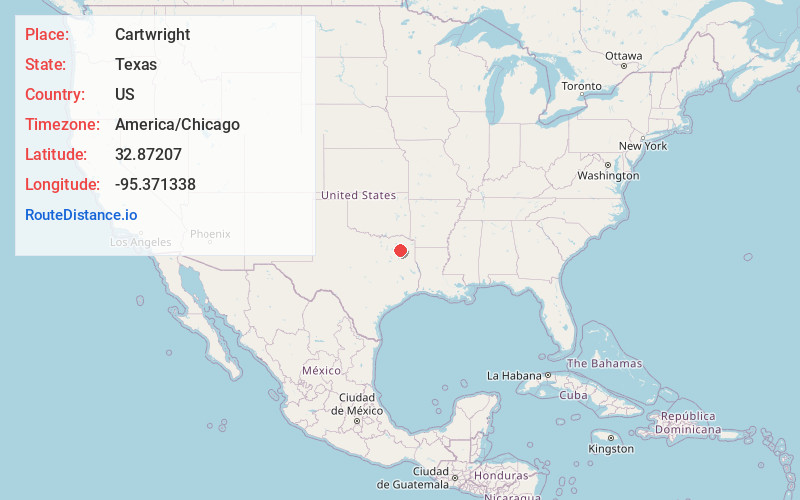 Map of Cartwright