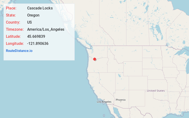 Map of Cascade Locks