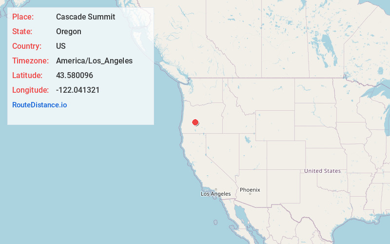 Map of Cascade Summit
