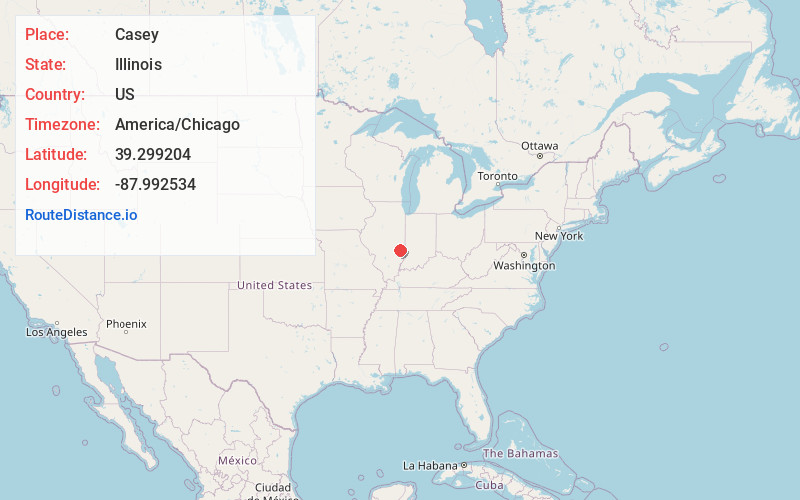 Map of Casey