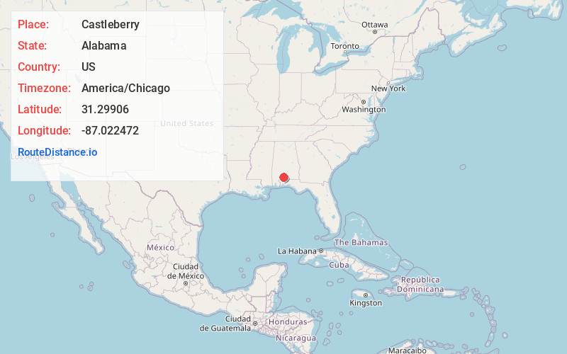 Map of Castleberry