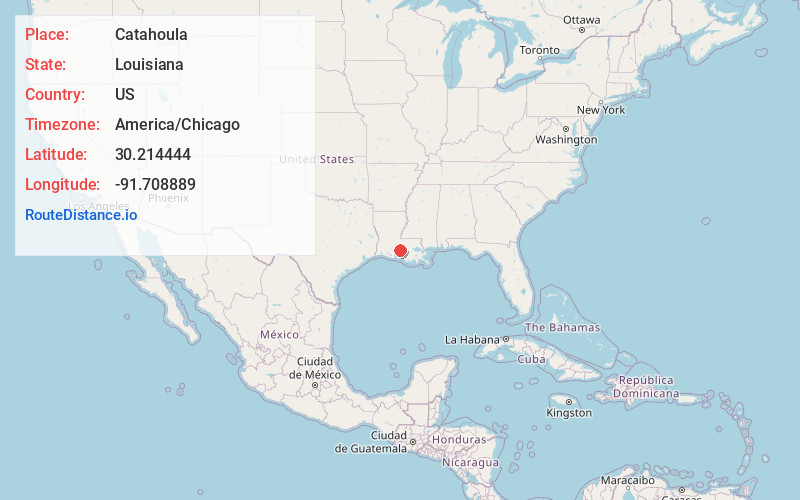 Map of Catahoula