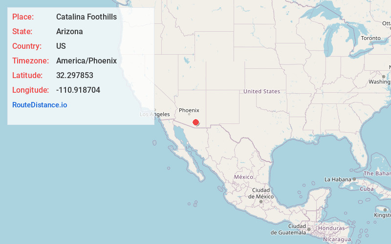 Map of Catalina Foothills