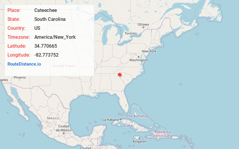 Map of Cateechee