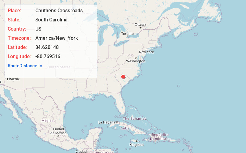 Map of Cauthens Crossroads