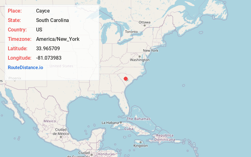 Map of Cayce