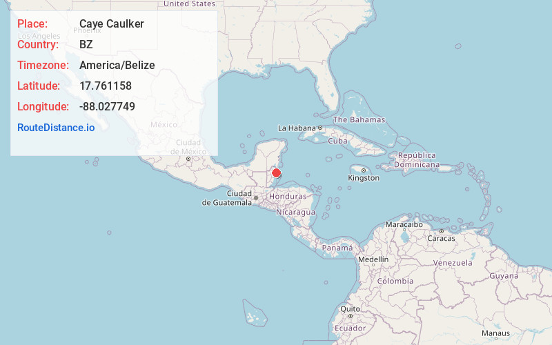 Map of Caye Caulker