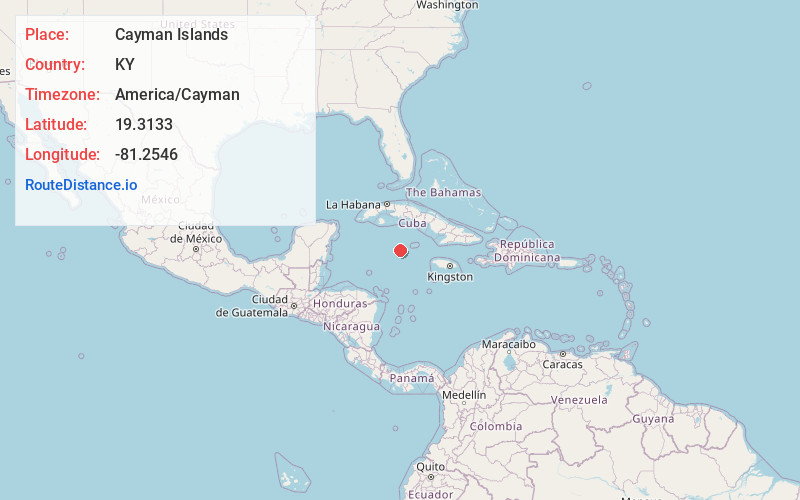 Map of Cayman Islands