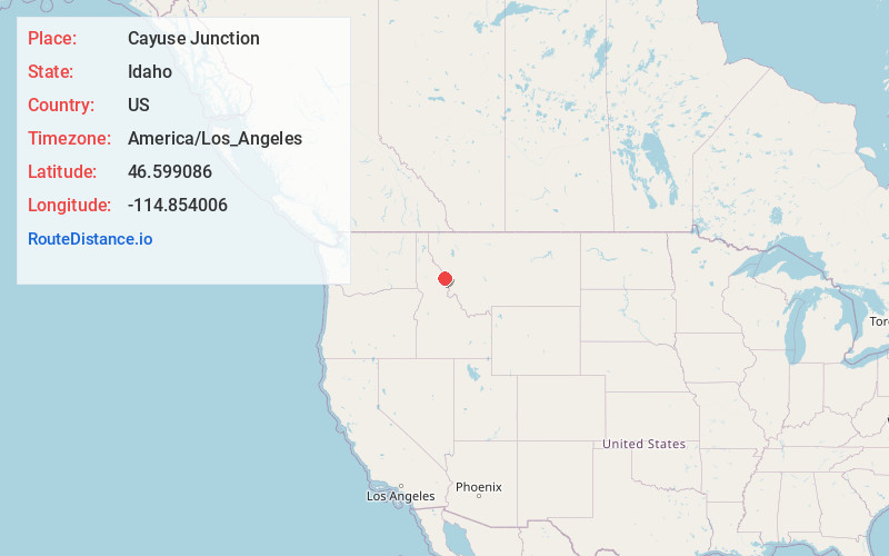 Map of Cayuse Junction