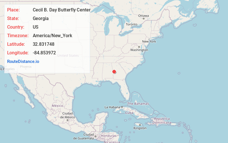 Map of Cecil B. Day Butterfly Center