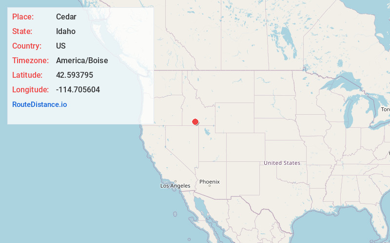 Map of Cedar