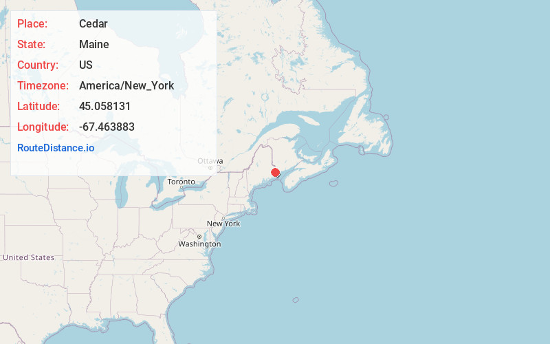 Map of Cedar