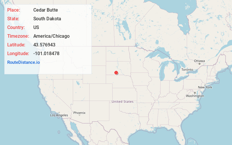 Map of Cedar Butte