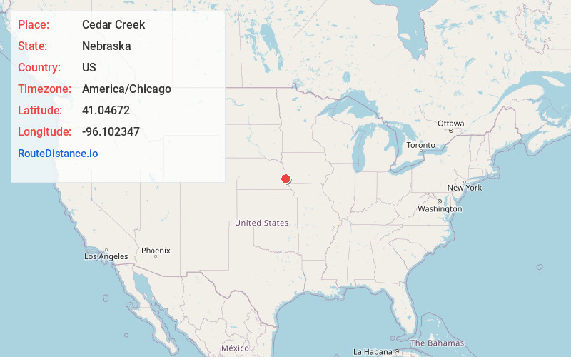 Map of Cedar Creek