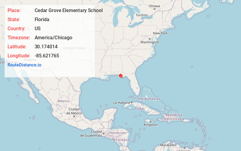 Map of Cedar Grove Elementary School