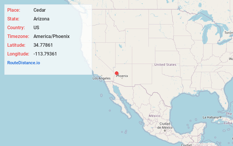 Map of Cedar
