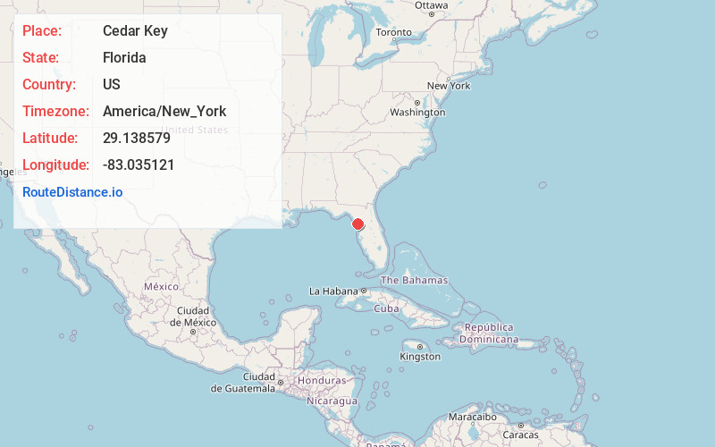 Map of Cedar Key