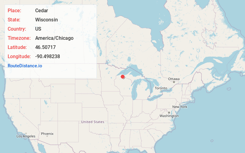 Map of Cedar