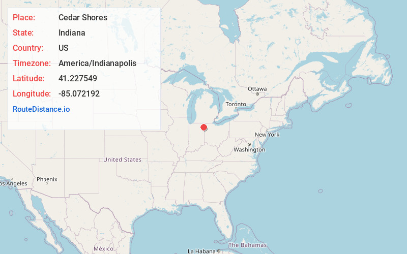 Map of Cedar Shores