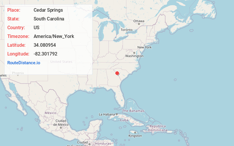 Map of Cedar Springs