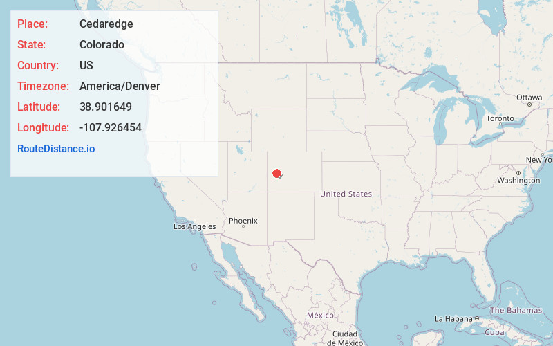 Map of Cedaredge
