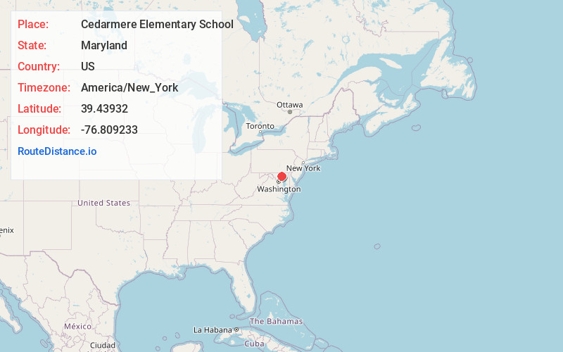Map of Cedarmere Elementary School
