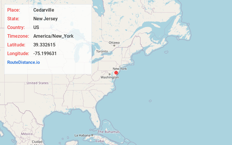 Map of Cedarville